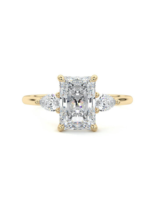 Chris- 2.20 CT Radiant Three Stone Style Moissanite Ring