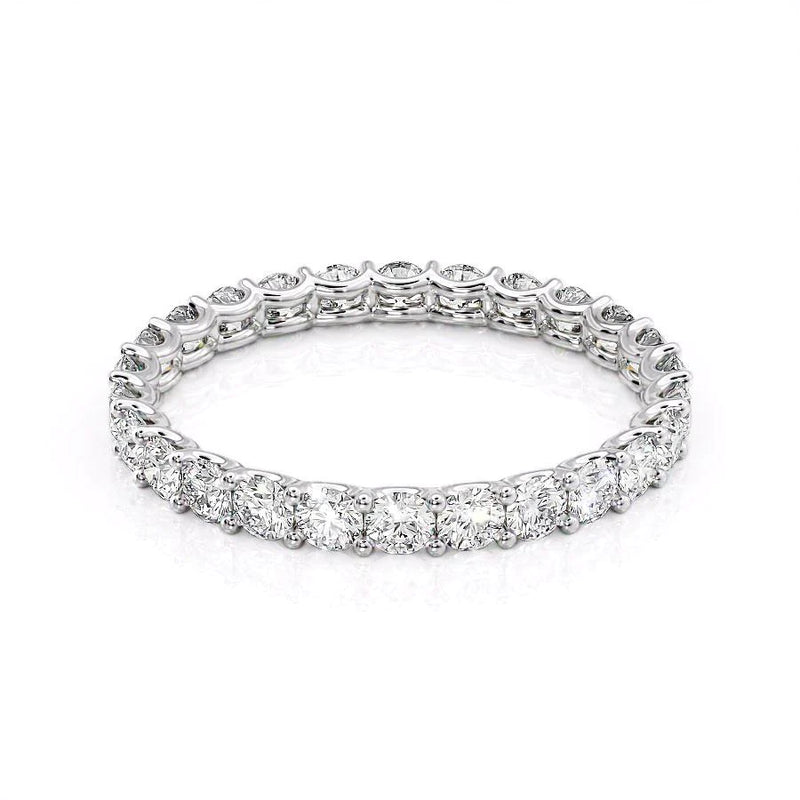 1.20  TCW  Round Moissanite Diamond U Prong Eternity Wedding Band