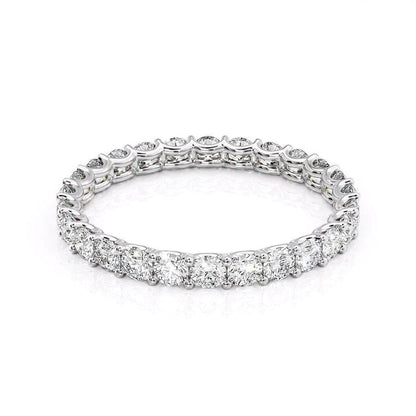 1.20  TCW  Round Moissanite Diamond U Prong Eternity Wedding Band