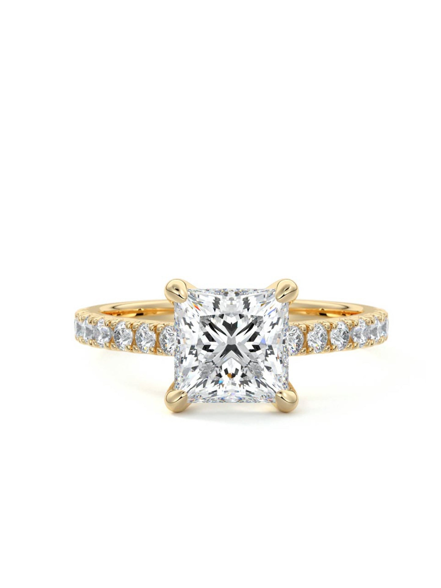 Bernice- 2.0 CT Princess Pave Moissanite Ring