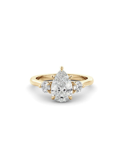 Arthur- 1.0 CT Pear Three Stone Style Moissanite Ring