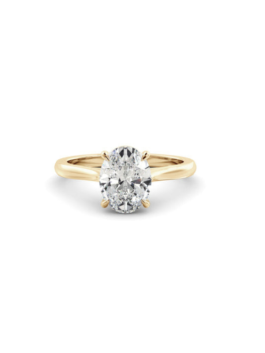 Alan- 1.20 CT Oval Solitaire Moissanite Ring