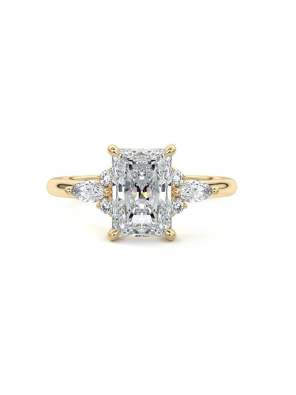 Raymond- 2.20 CT Radiant Cluster Moissanite Ring