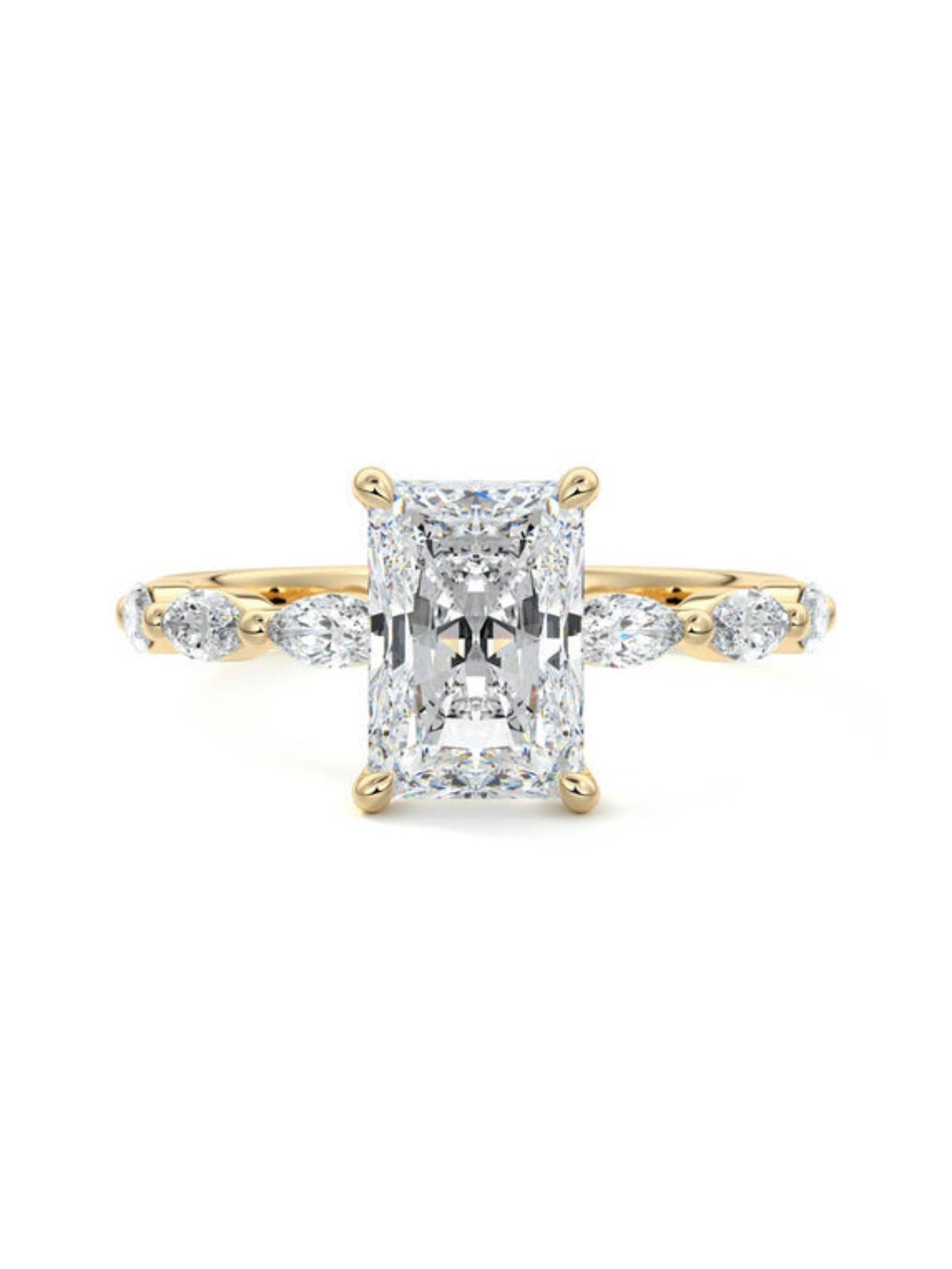 Ellen- 2.20 CT Radiant Pave Moissanite Ring