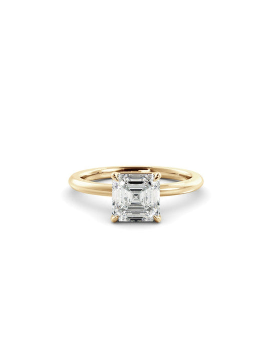 Kathy- 1.20 CT Asscher Solitaire Moissanite Ring