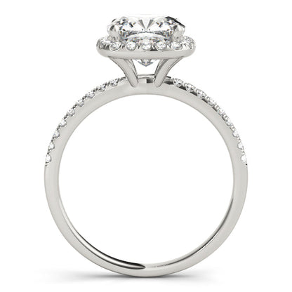 Sergio- 1.50 CT Cushion Halo Pave Moissanite Ring