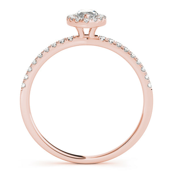 Sharon- 1.0 CT Marquise Halo Pave Moissanite Ring