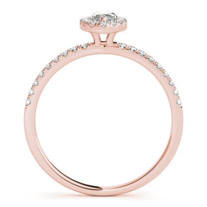 Sharon- 1.0 CT Marquise Halo Pave Moissanite Ring