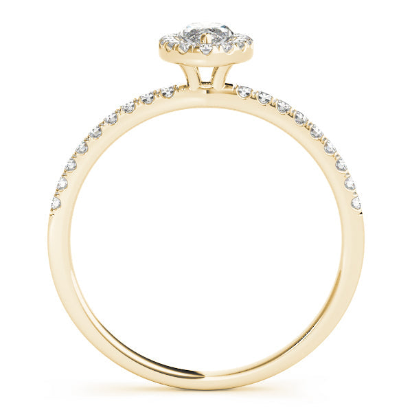 Sharon- 1.0 CT Marquise Halo Pave Moissanite Ring