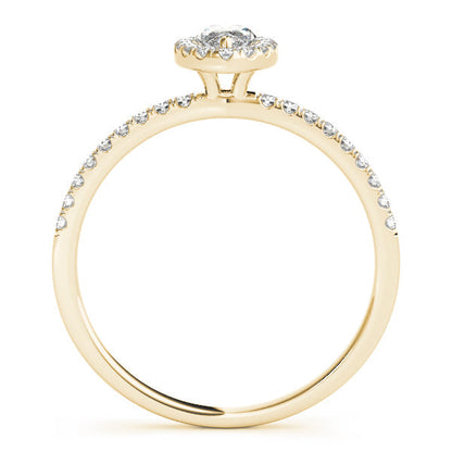 Sharon- 1.0 CT Marquise Halo Pave Moissanite Ring