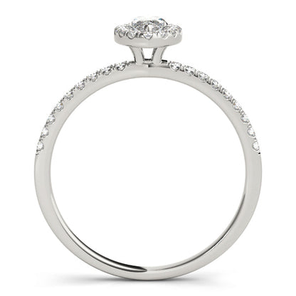 Sharon- 1.0 CT Marquise Halo Pave Moissanite Ring