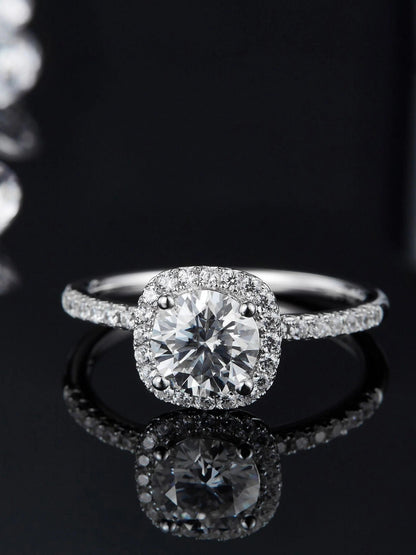 Stephanie- 2.0 CT Round Pave Moissanite Ring