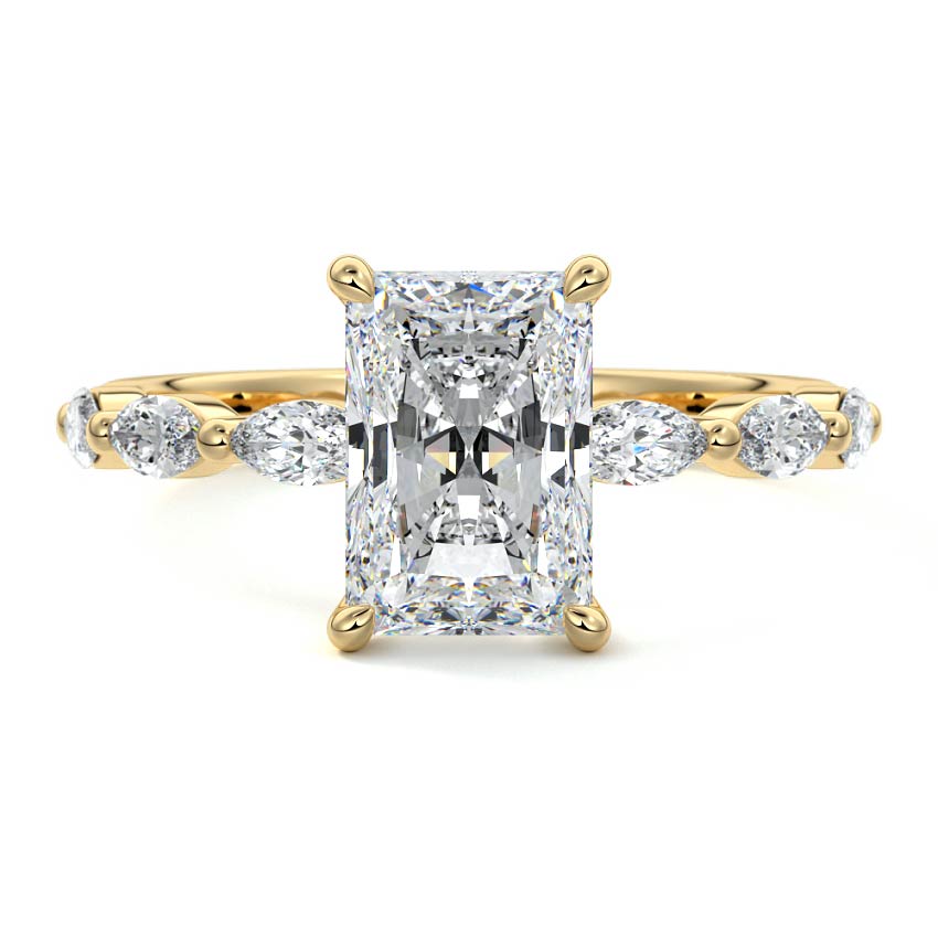 Ellen- 2.20 CT Radiant Pave Moissanite Ring