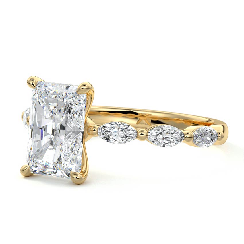 Ellen- 2.20 CT Radiant Pave Moissanite Ring