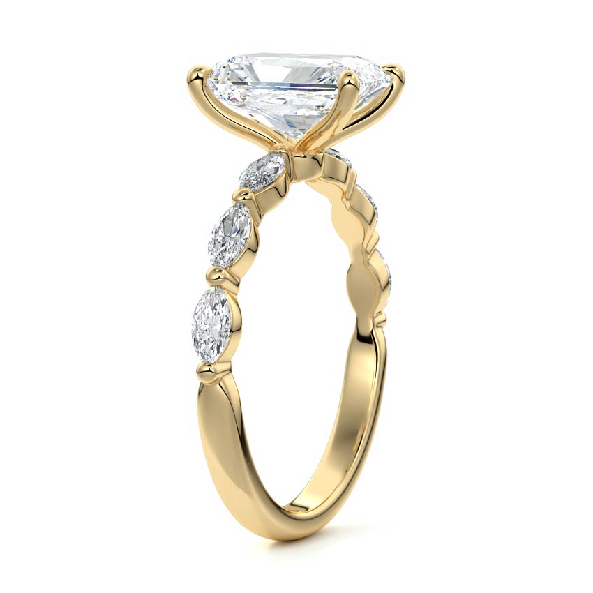 Ellen- 2.20 CT Radiant Pave Moissanite Ring