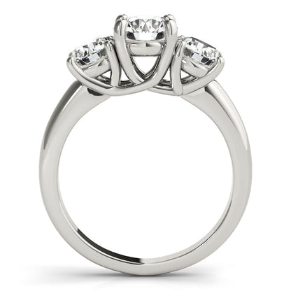 Kimberly- 1.50 CT Round Three stone Style Moissanite Ring