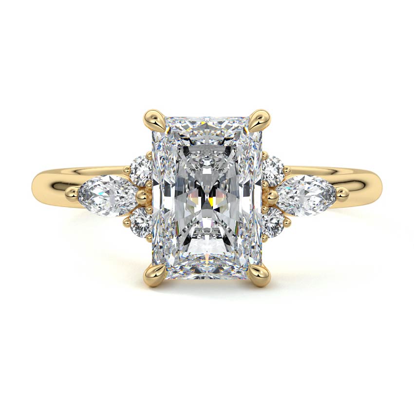 Raymond- 2.20 CT Radiant Cluster Moissanite Ring