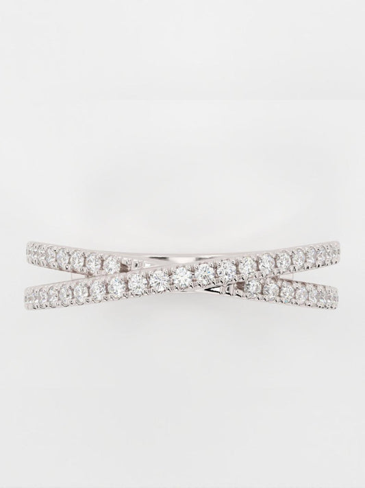 Lenore-0.30 CTW Round Criss Cross Wedding Band