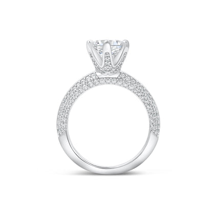 Penelope- 1.0 CT Round Moissanite Pave Bridal Ring Set