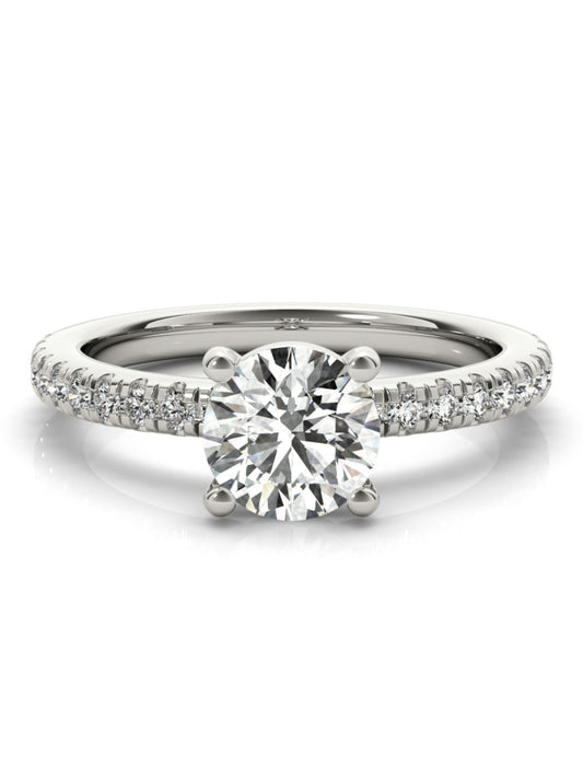 Vicki- 1.50 CT Round Pave Moissanite Ring