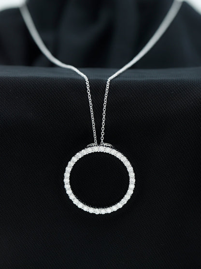 Evangeline- 2.10 TCW Round  Eternity Moissanite Necklace