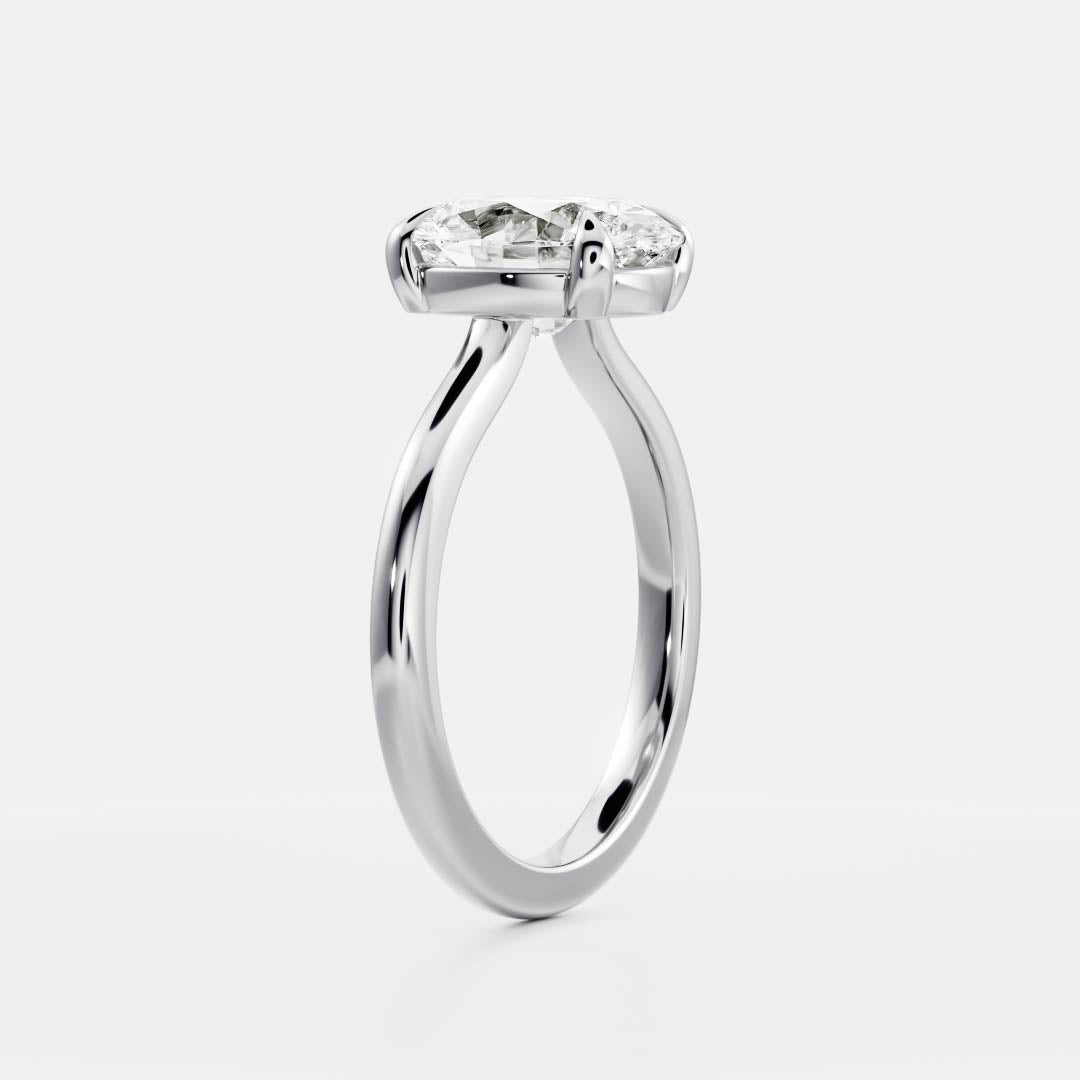 Jacqueline- 1.50 CT Oval  Solitaire Moissanite Ring