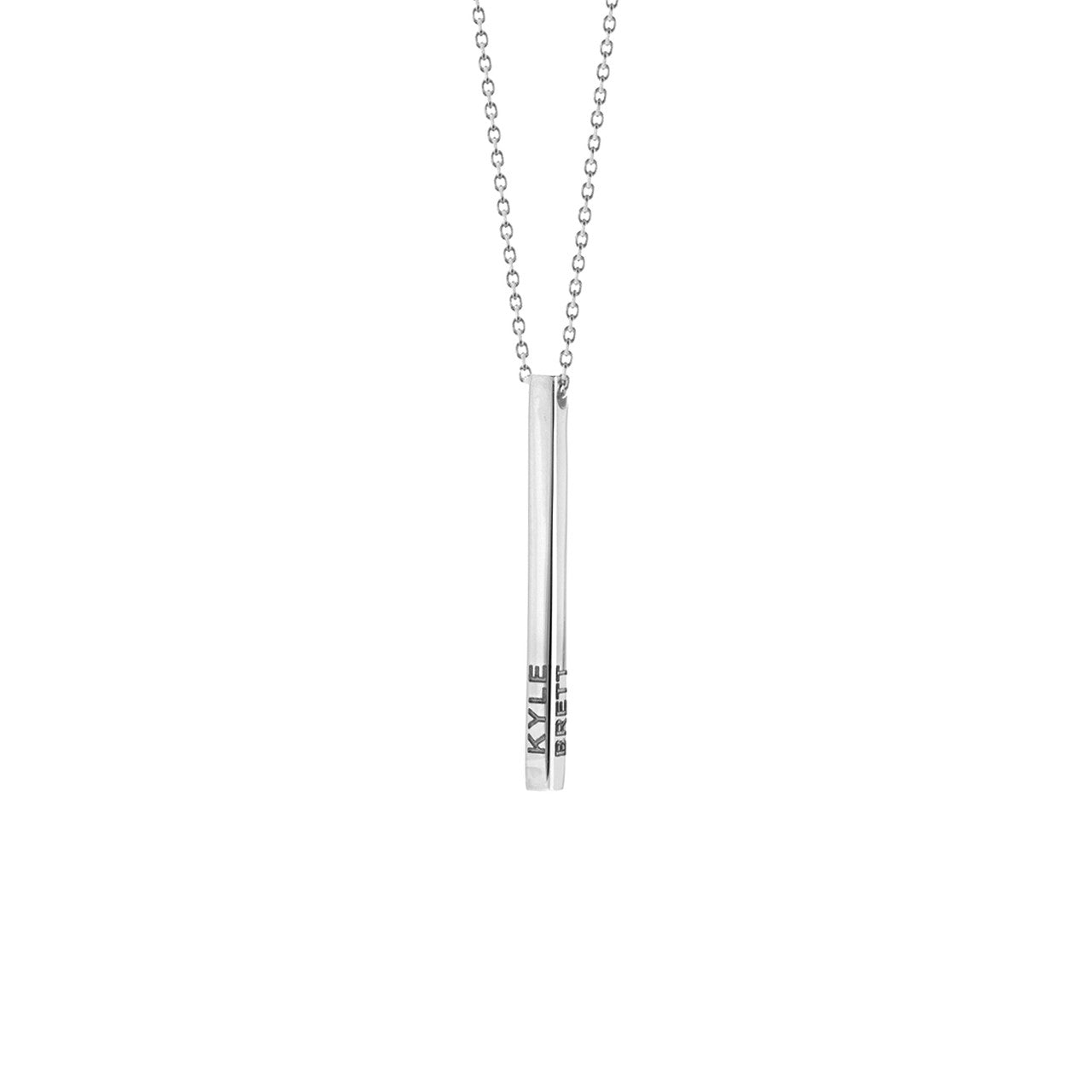 Luna- Engravable Cube Adjustable Necklace