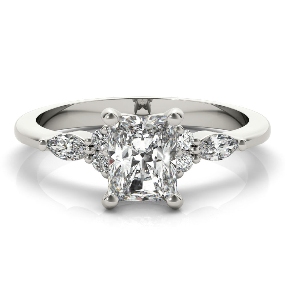 Ivan- 1.20 CT Radiant Cluster Moissanite Ring