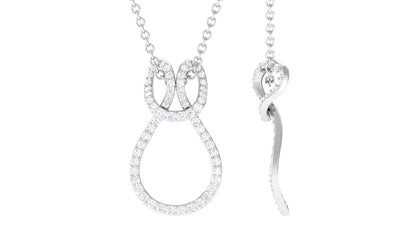 Celeste-0.18 TCW Round Twisted Infinity Moissanite Necklace