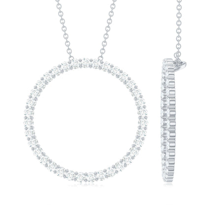 Evangeline- 2.10 TCW Round  Eternity Moissanite Necklace