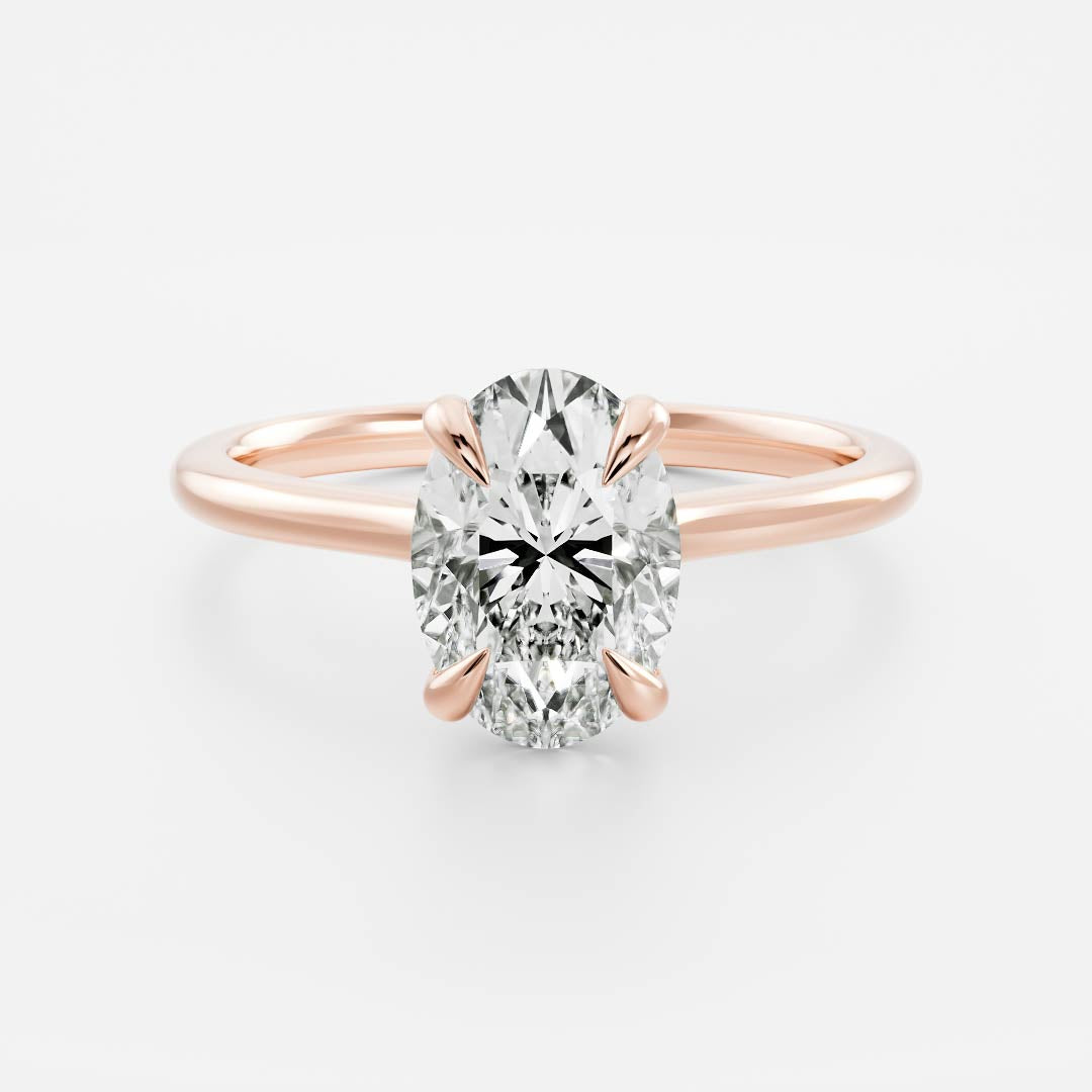 Lori- 1.0 CT Oval  Solitaire Moissanite Ring