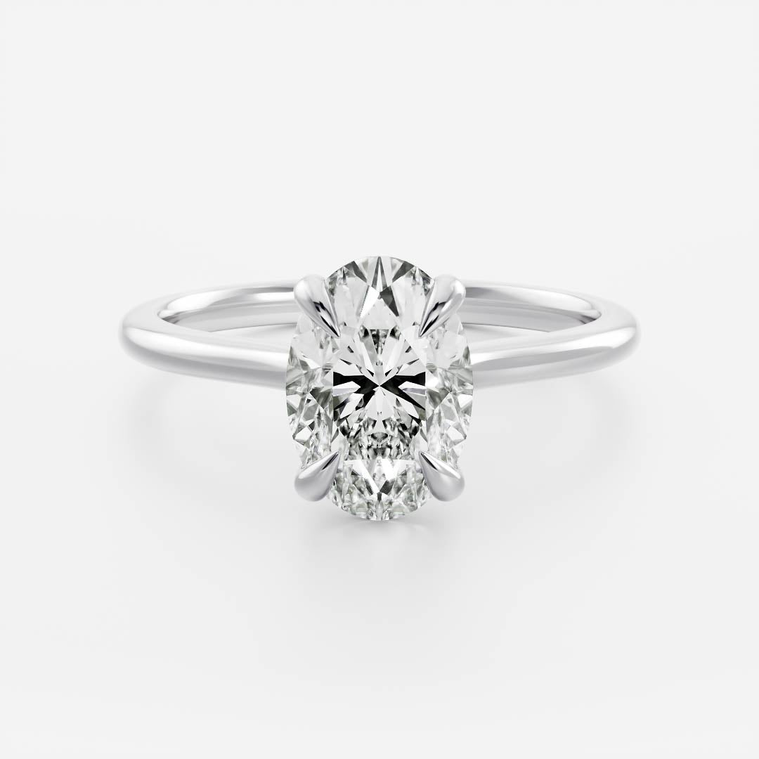 Lori- 1.0 CT Oval  Solitaire Moissanite Ring