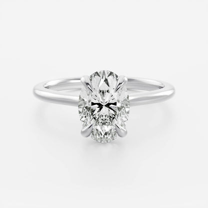 Lori- 1.0 CT Oval  Solitaire Moissanite Ring