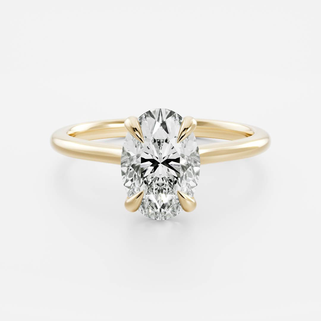 Lori- 1.0 CT Oval  Solitaire Moissanite Ring