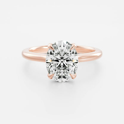 Jacqueline- 1.50 CT Oval  Solitaire Moissanite Ring