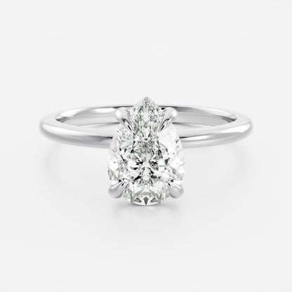 Willie- 1.0 CT Pear Solitaire Moissanite Ring