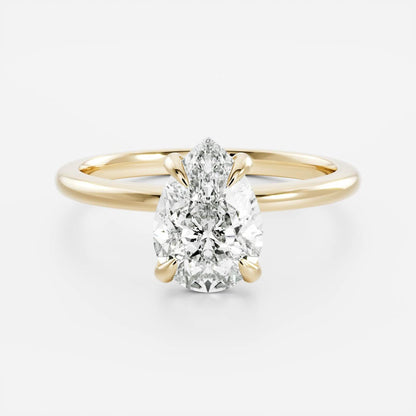 Willie- 1.0 CT Pear Solitaire Moissanite Ring