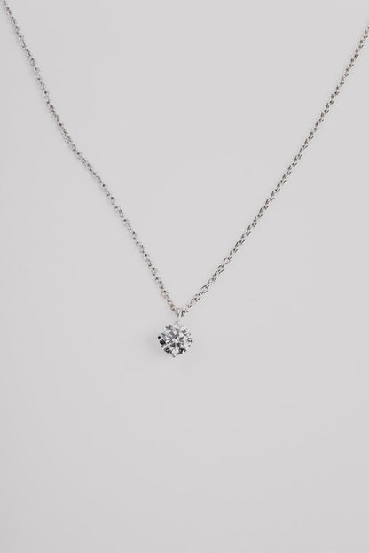 Jade- 0.50 TCW Round Solitaire Moissanite Necklace