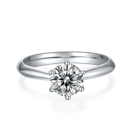 Susan- 1.0 CT Round Solitaire Moissanite Ring