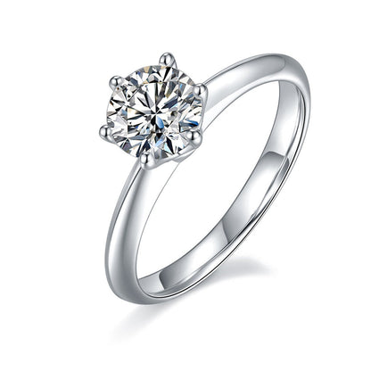 Susan- 1.0 CT Round Solitaire Moissanite Ring