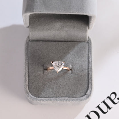 2.5 CT Trillion Cut Solitaire Moissanite Engagement Ring