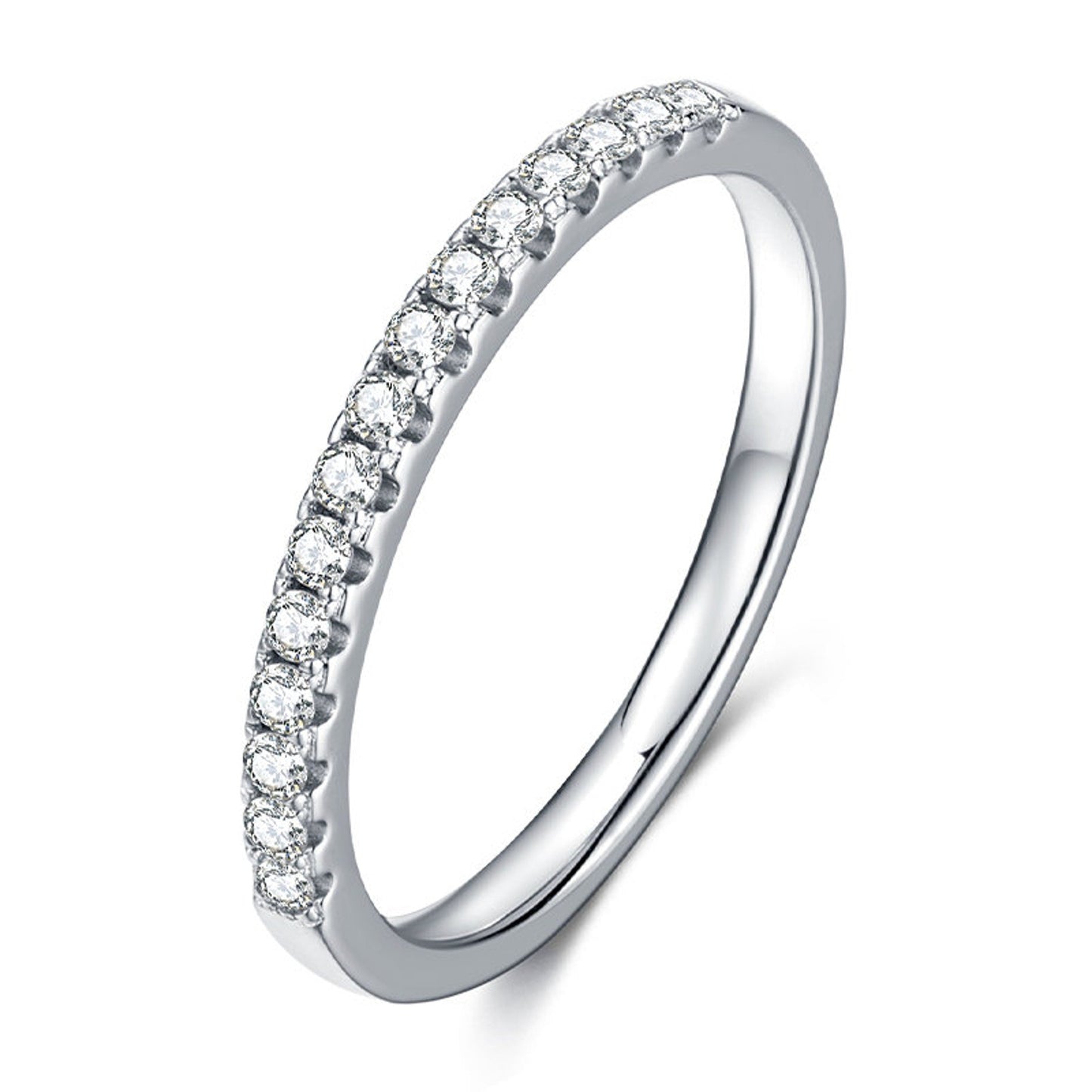 Dwayne-0.15 CTW Round  Half Eternity Wedding Band