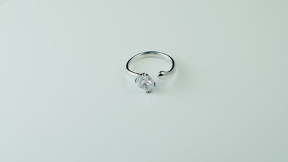 2.0 CT Oval Cut Open Shank Moissanite Ring